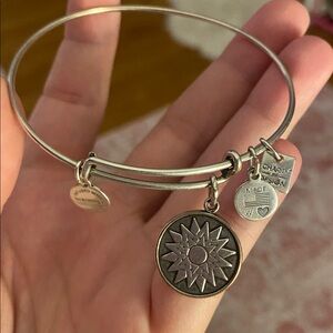 Alex and Ani Silver Charm Bangle